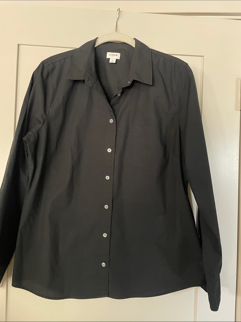 J. Crew Menβs Black Button-Up Dress Shirt